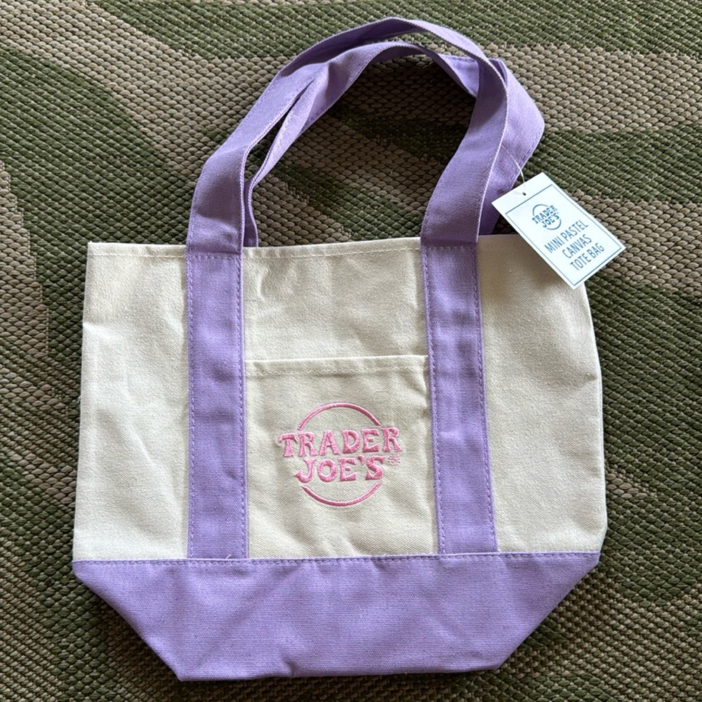 Pastel Purple Trader Joe’s Tote Bag NWT